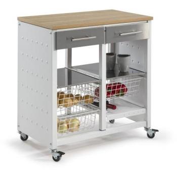 Carrello da cucina doppio con ruote BERGEN
