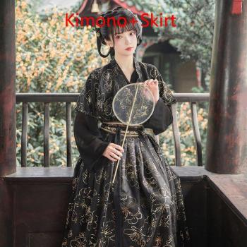 Crane Print Oriental Retro Dance Costume for Women