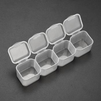 4-Compartment Transparent Plastic Pill Box