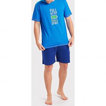 Munich underwear Pijama de manga corta azul-marino
