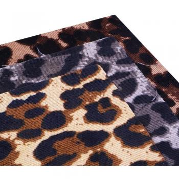 Leopard Druck Stoff 20x34cm für handgemachte Ohrringe und Buchabdeckungen