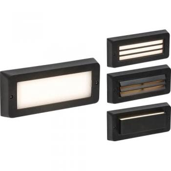 Knightsbridge - led cct Adjustable Surface Mount Brick light - Black 230V IP65 5W