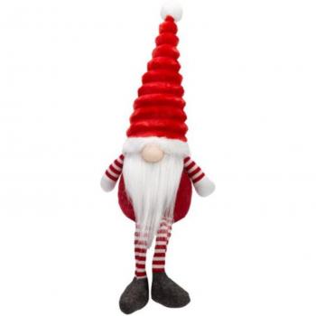 Sitting Plush Christmas Gonk with Dangly Legs - Red