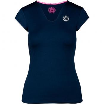 BIDI BADU Bella 2.0 Tech V‑Neck Tee – Dunkelblau XL für Damen