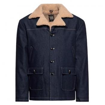 Giacca invernale King Kerosin - Rockabilly Winter Coat - Blu Scuro - M a 3XL - Uomo