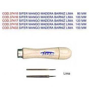 Lima de Madera Barnizada con Mango de 100 mm Sifer