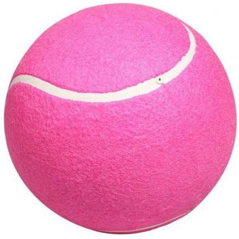 Opblaasbare Tennisbal 9.5 Inch - Grote Handtekening - Roze Rood - Kinderen Flanel
