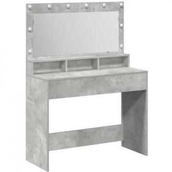 LED Dressing Table in Concrete Grey – 100 x 41 x 135 cm