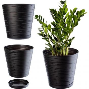Kadax Vaso da Fiori 13cm con Sottovaso Integrato
