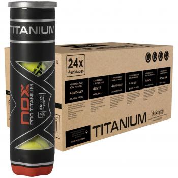 Nox Pro Titanium Yellow Padel Ball Bundle (24+4)