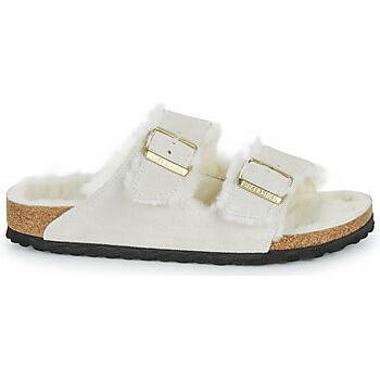 Sandales Birkenstock Arizona en daim blanc crème 36
