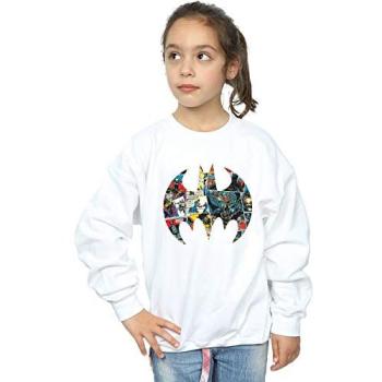 Girl’s Batman Logo Sweatshirt – White (9 Years)