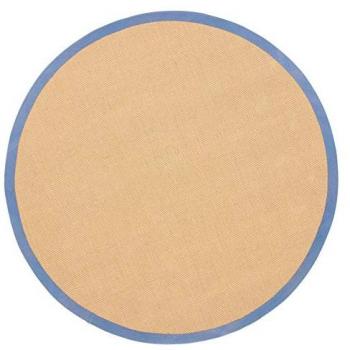 Carpetfine Sisalteppich »Sisal«, rund, 5 mm Höhe, mit farbiger Bordüre, Anti-Rutsch Rückseite