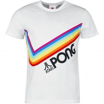 T-Shirt Gaming Atari - Pong - Pride Rainbow - Uomo - Bianco - S a 3XL