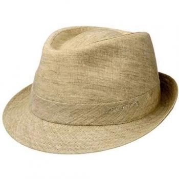 Ginevra Beige Kids Linen Hat by Stetson - Size 57 cm