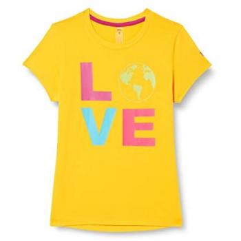 T-shirt Technique Wilson Love Earth Filles - Jaune, Multicouleur