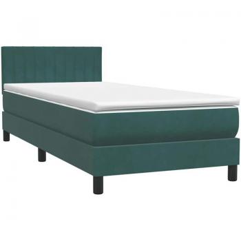 Giroletto a Molle con Materasso Verde Scuro 80x220 cm