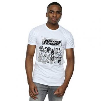 T-shirt à rayures DC Comics pour homme Justice League