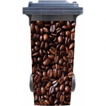 Coffee Bean Waterproof Trash Bin Decal for 120L and 240L