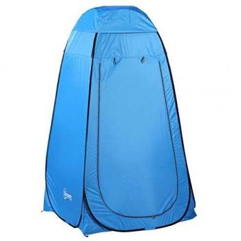 Tienda para Ducha Portátil Outsunny 120x120x190 cm Azul