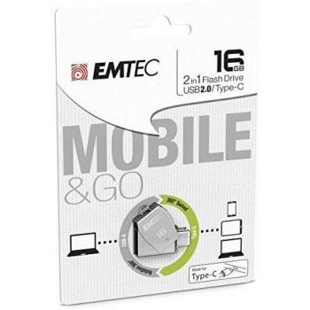 Emtec T250C 16GB Rotating USB Stick mit Type-A/Type-C Anschluss