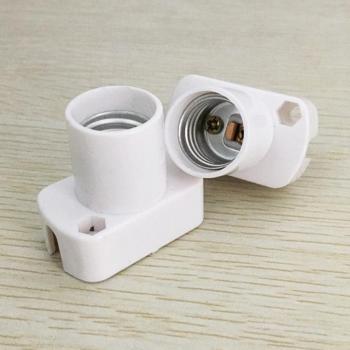 E17 Lampe Halterung Weiß Quadratisch