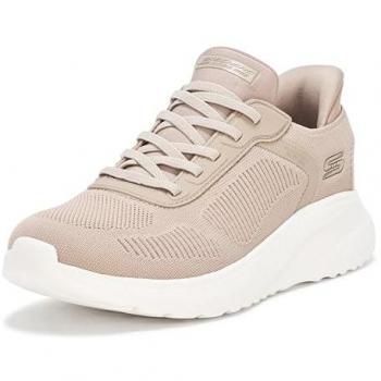 Bobs Squad Beige Slip‑In para Mujer Skechers