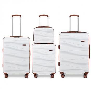 Set de 4 Valise de Voyage (30-56-66-76 cm) Rigide Valises Cabine Valise Moyenne + Grande Taille à Roulettes et Serrure TSA