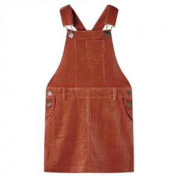 Kids' Corduroy Overall Dress Cognac 104