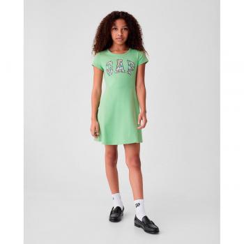Rochie pentru fete cu logo GAP, verde deschis