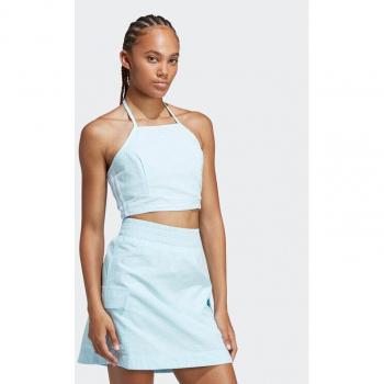Halter Neck Poplin Celeste – Modello HL9307