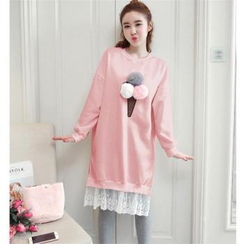 Vestido de maternidad con capucha