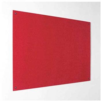 Eco-Colour Red Frameless Flame Retardant Noticeboard 600 x 900mm