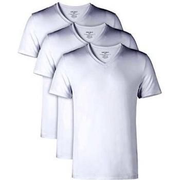 Ultra Soft Breathable Men's Bamboo Rayon V-Neck Vest 3 Pack White