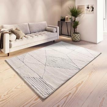 Tapis design scandinave noir et blanc 160x230 cm