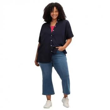 Stretch-Jeans SHEEGO Große Größen, Gr. 48, blau, 7/8-Länge, Bodyforming-Effekt