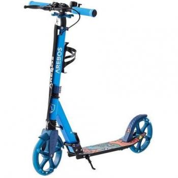 Patinete LED AREBOS con Ruedas de Goma | Con Suspensión Delantera