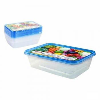 Privilege Set van 10 Rectangulaire Lunchdozen 500 ml - 17,5 x 12 x 4 cm (24 Stuks)