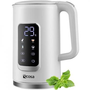 EcoSchnell 1,7 l Edelstahl‑Wasserkocher mit Temperatureinstellung