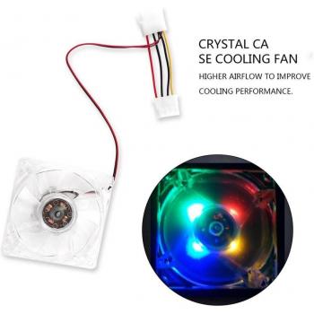 Ventilador refrigerador 80mm 8025 con luces LED