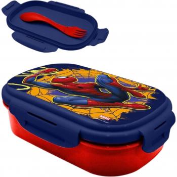 Lunchbox „Spiderman Marvel“ für Kinder – inklusive Besteckset