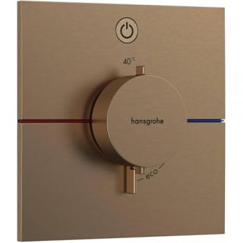 Thermostat de Douche Hansgrohe ShowerSelect Comfort E, Encastré, 1 Consommateur, Bronze Brossé