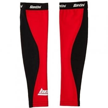 Brazos Calentadores Windstopper Beta de Santini FS 680 – Rojo y Negro, Talla M/L