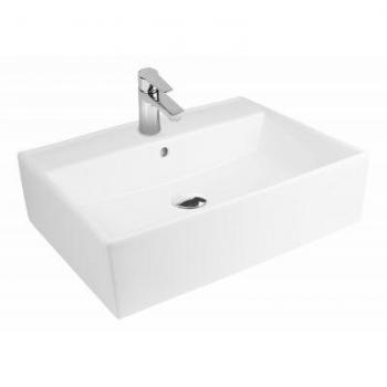 OLTENS Hyls Aufsatzwaschbecken rechteckig 58,5 x 44 cm, mit Hahnloch
