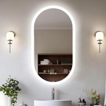 Espejo Inteligente Luvodi con Luz LED Ovalado y Antivaho 500x800mm