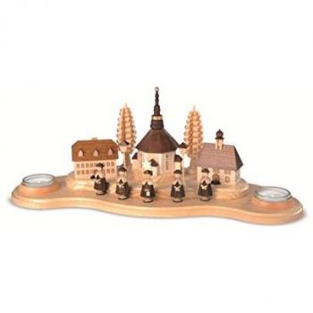 Kerzenhalter Seiffener Dorf (groß) – Müller-Kleinkunst aus dem Erzgebirge, Teelichter