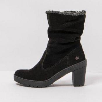 Botines de mujer de piel con cierre de cremallera