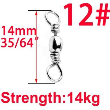 Ball Bearing Fishing Swivels - 50pcs Box
