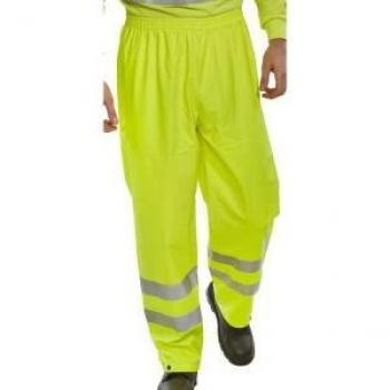 BSeen High Visibility Large Yellow PU Overtrouser NWT3199-L