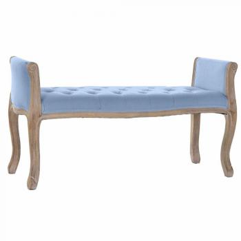 DKD Barhocker „Blau Braun“ – Leinen‑Kautschukholz, 109 × 39 × 60 cm